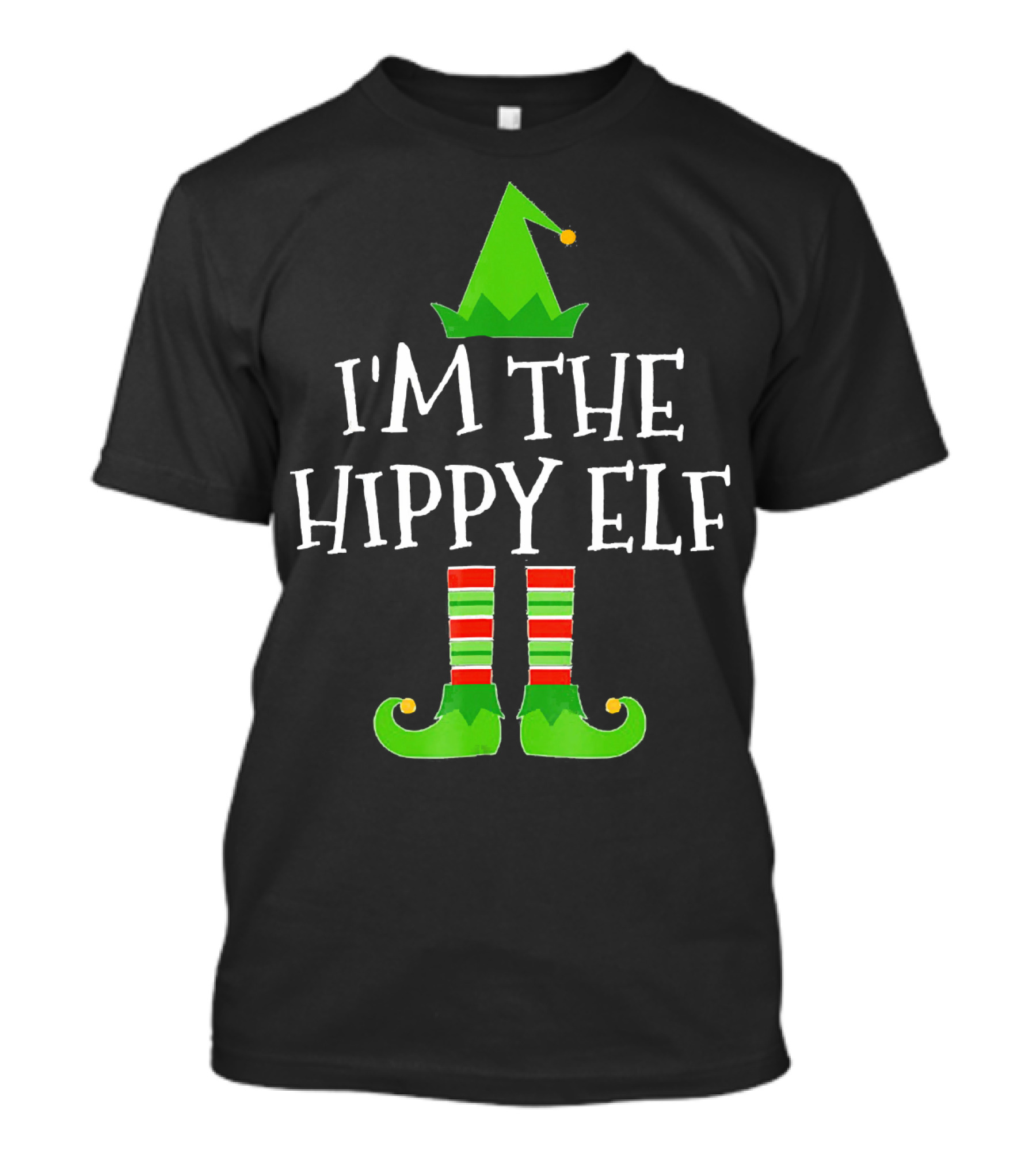 I'm The Hippy Elf Festive Family Group Holiday T-Shirt