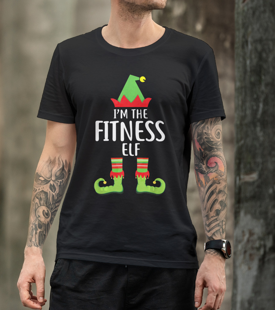 I'M The Fitness Elf Matching Family Group Holiday Humor T-Shirt