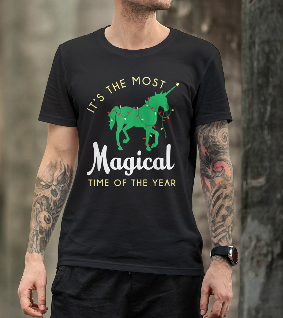It's The Most Magical Time Of The Year Christmas Unicorn T-Shirt