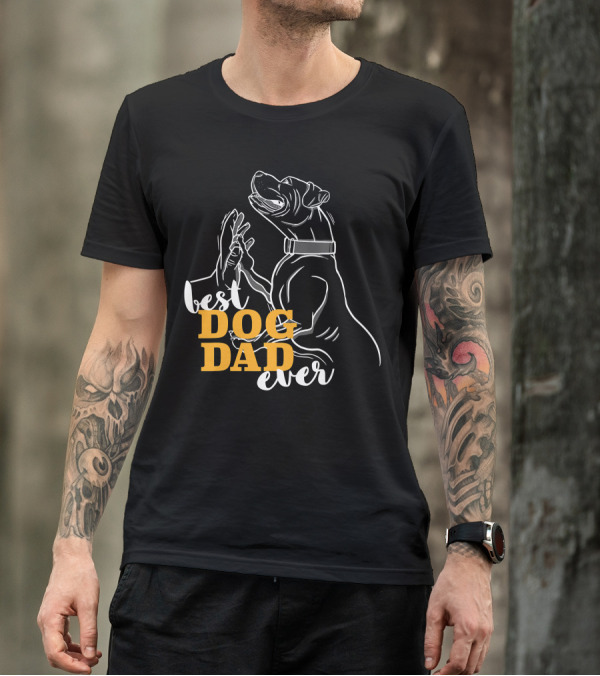 Best Dog Dad Ever Pitbull Boxer T-Shirt