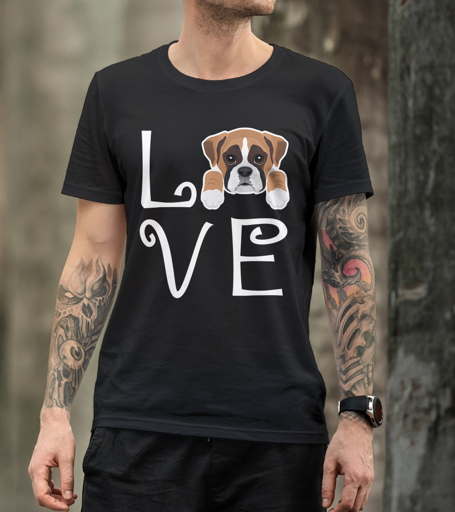 Love Boxer Puppy Dog Owner Boxer Love T-Shirt