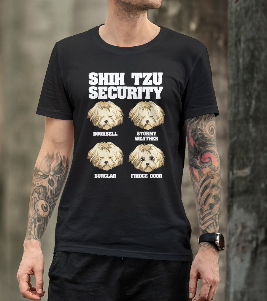 Shih Tzu Security Fridge Door Pot Roast Vegetables Sausage Pate T-Shirt