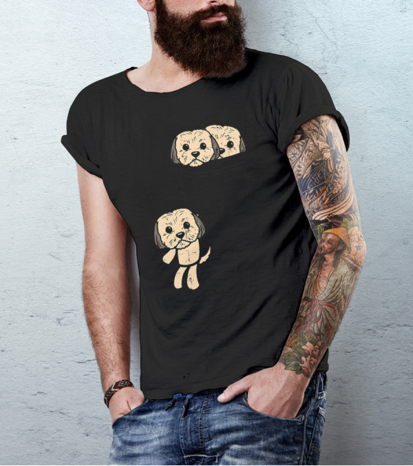 Pocket Shih Tzu Puppies Cute Animal Dog Lover Pet T-Shirt