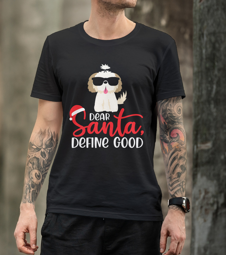Shih Tzu Santa Define Good Dog Christmas Love T-Shirt