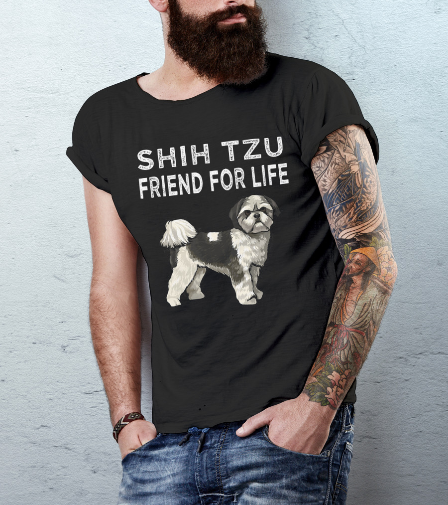 Shih Tzu Friend For Life Dog Friendship T-Shirt