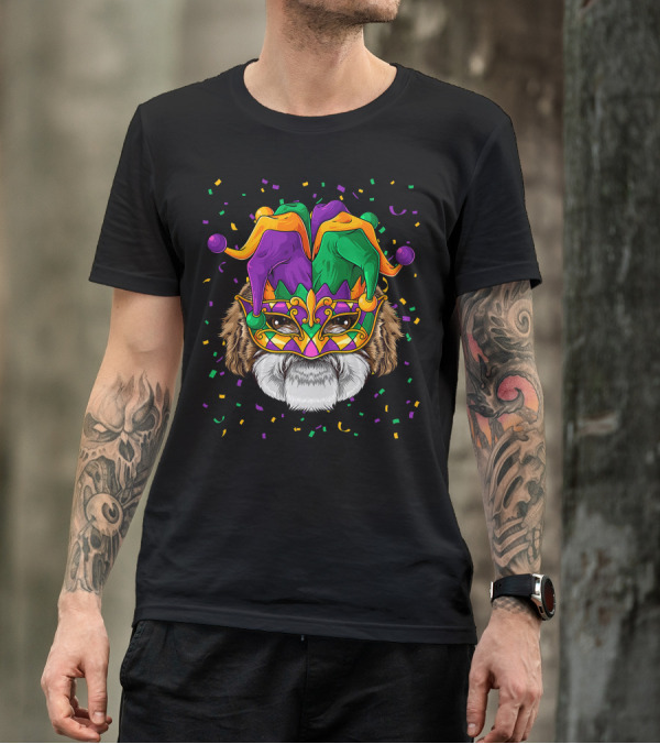 Shih Tzu Dog Mardi Gras Carnival Jester Festi T-Shirt