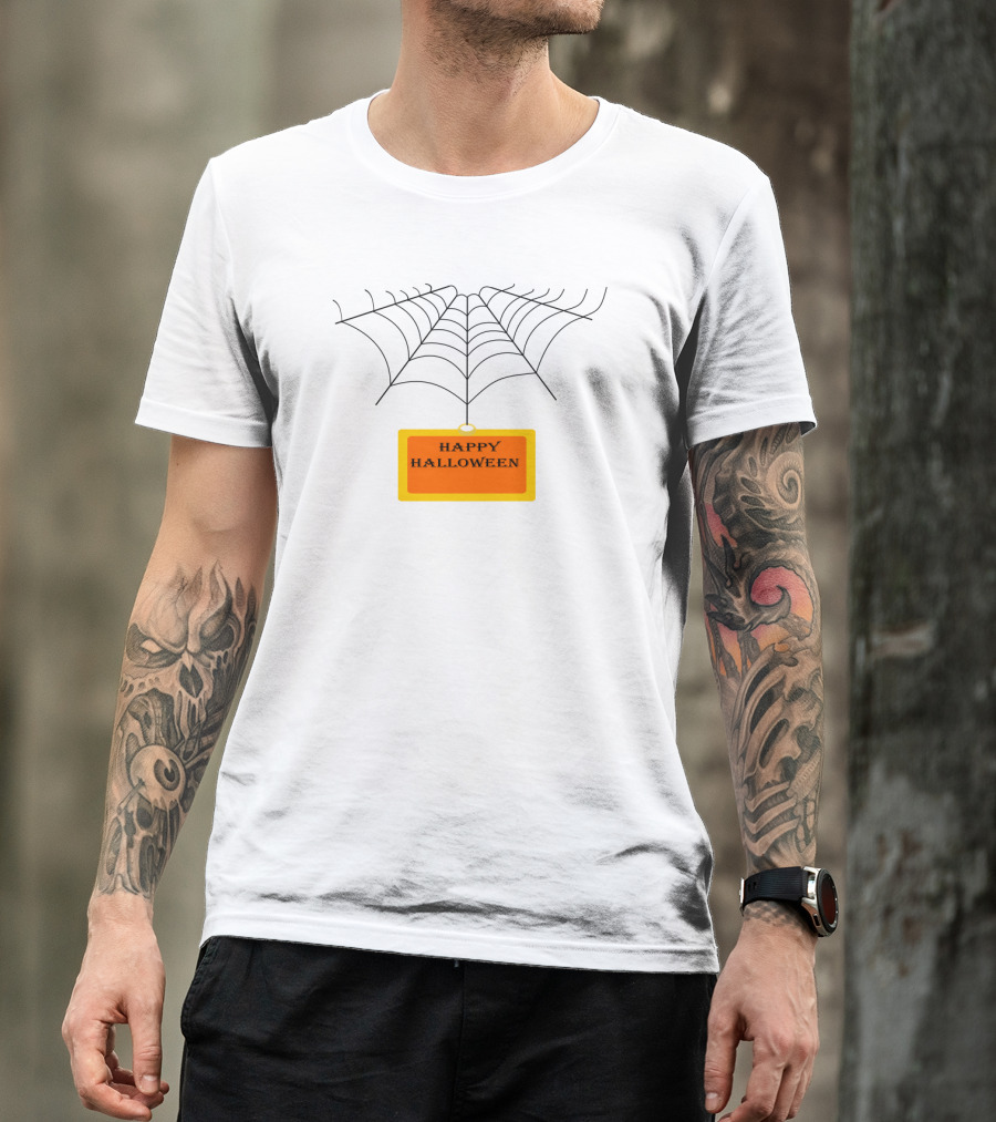 Happy Halloween Spiderwebs T-Shirt