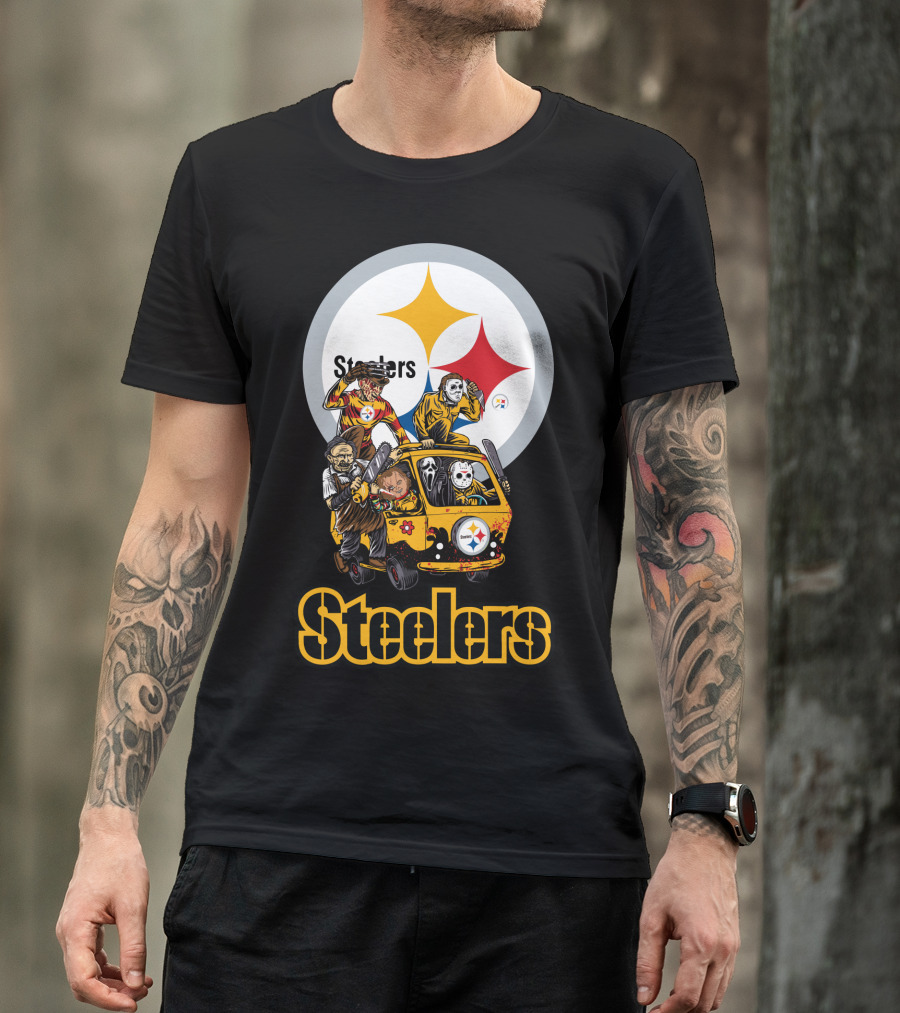 Steelers Horror Movies Edition Scooby-Doo Van Characters Football T-Shirt