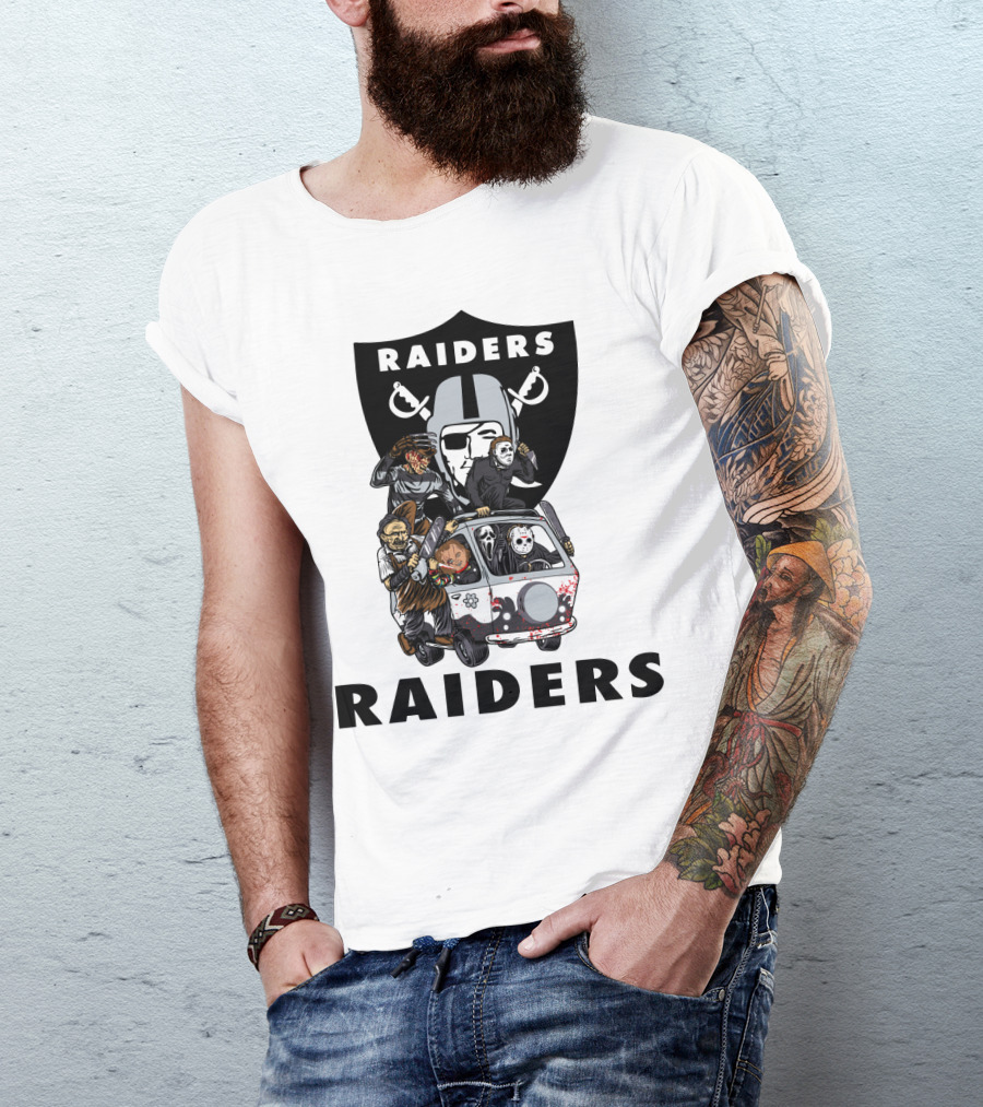 Raiders Horror Movies Edition Retro Van Halloween Crossover T-Shirt