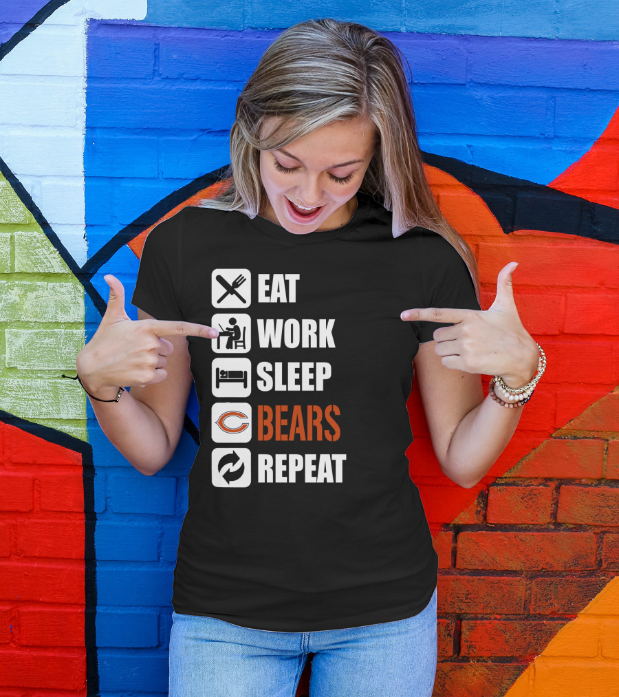 Eat Work Sleep Bears Repeat T-Shirt