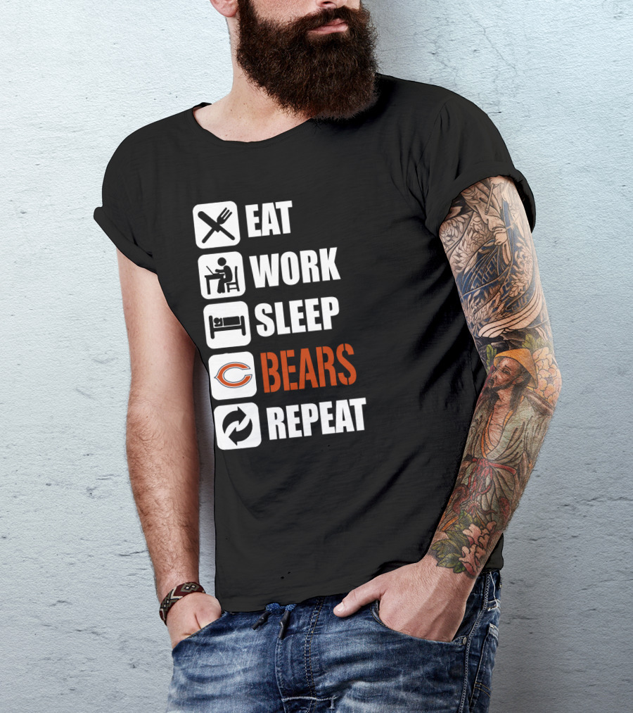 Eat Work Sleep Bears Repeat T-Shirt
