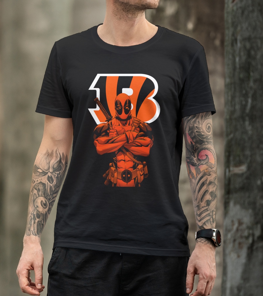 Cincinnati Bengals Deadpool Crossover Fan T-Shirt