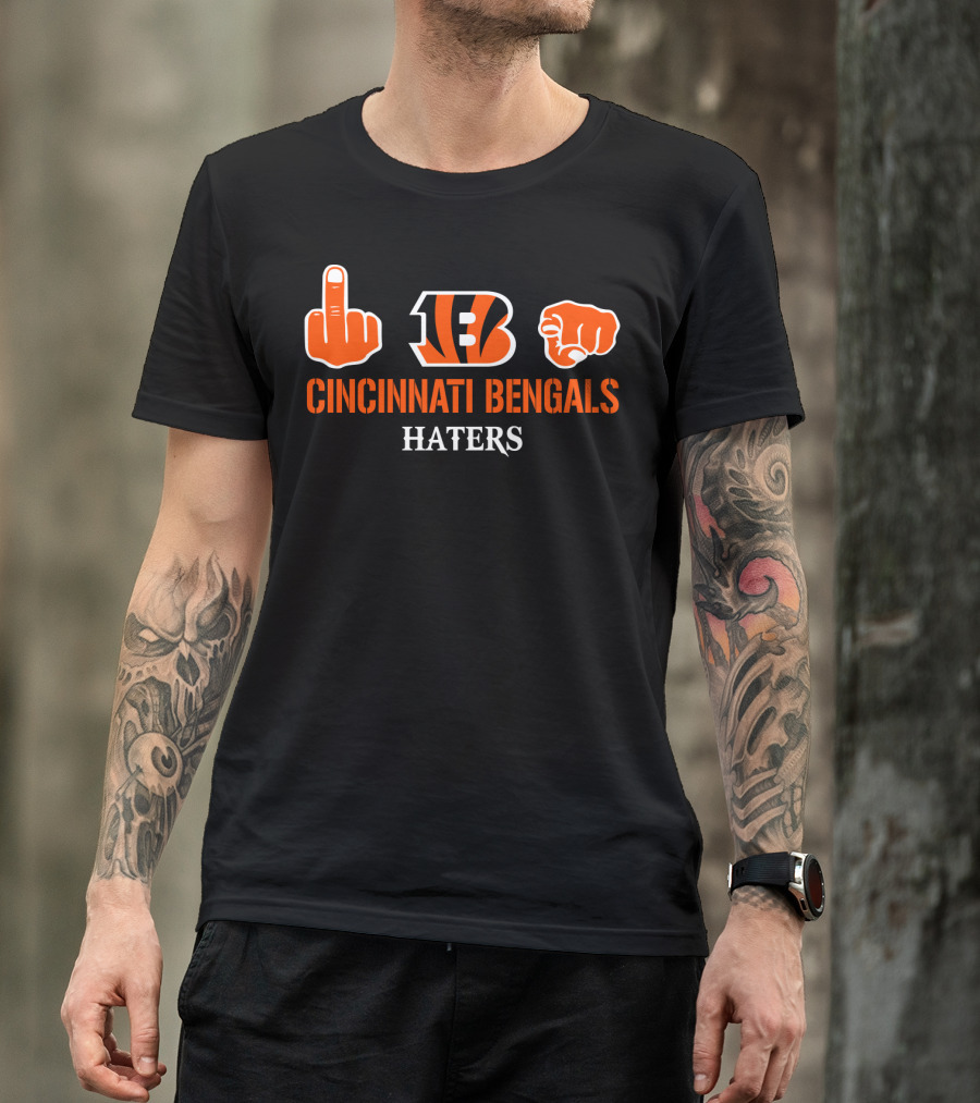 Cincinnati Bengals Haters Logo Icons T-Shirt