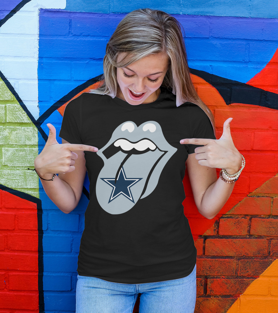 Dallas Cowboys Star With Tongue T-Shirt