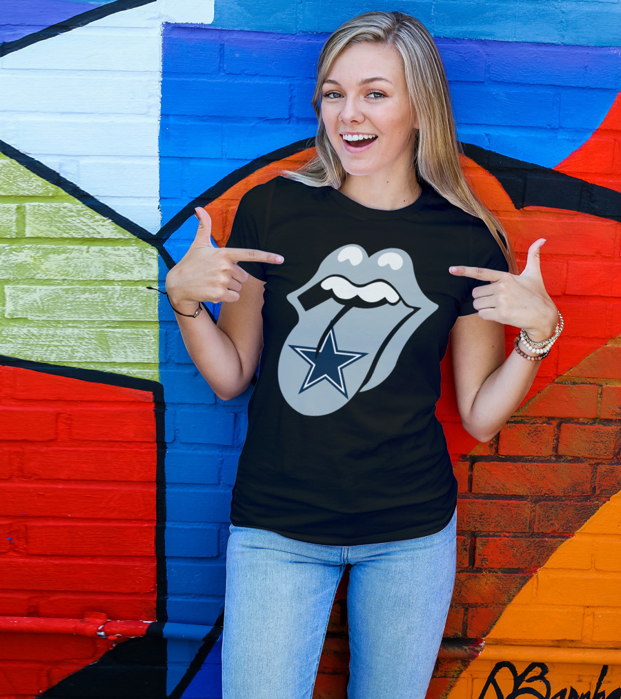 Dallas Cowboys Star With Tongue T-Shirt