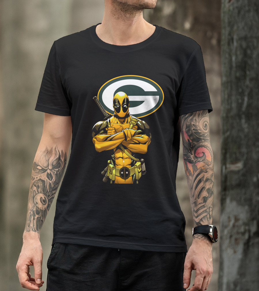 Green Bay Packers Deadpool Crossover T-Shirt