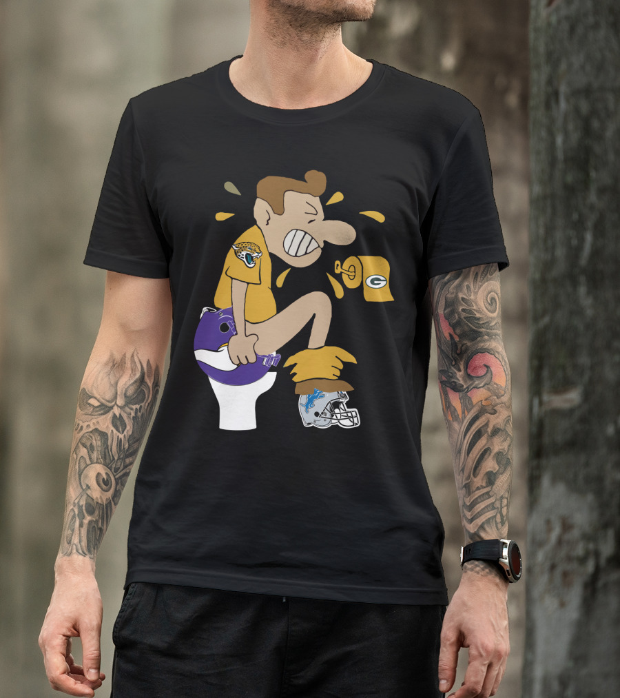 Jacksonville Jaguars Vs Vikings Packers Lions Nfl Rivalry Humor T-Shirt