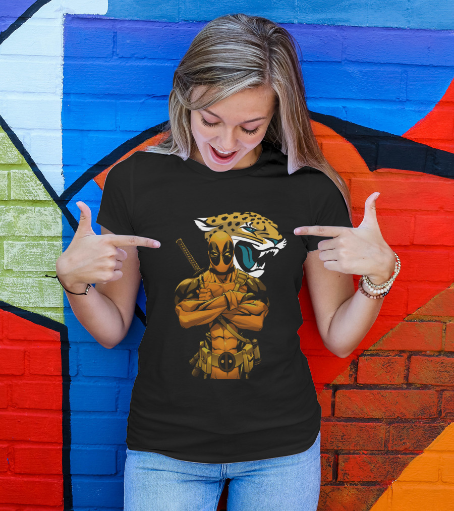 Deadpool Jacksonville Jaguars Crossover Mashup T-Shirt