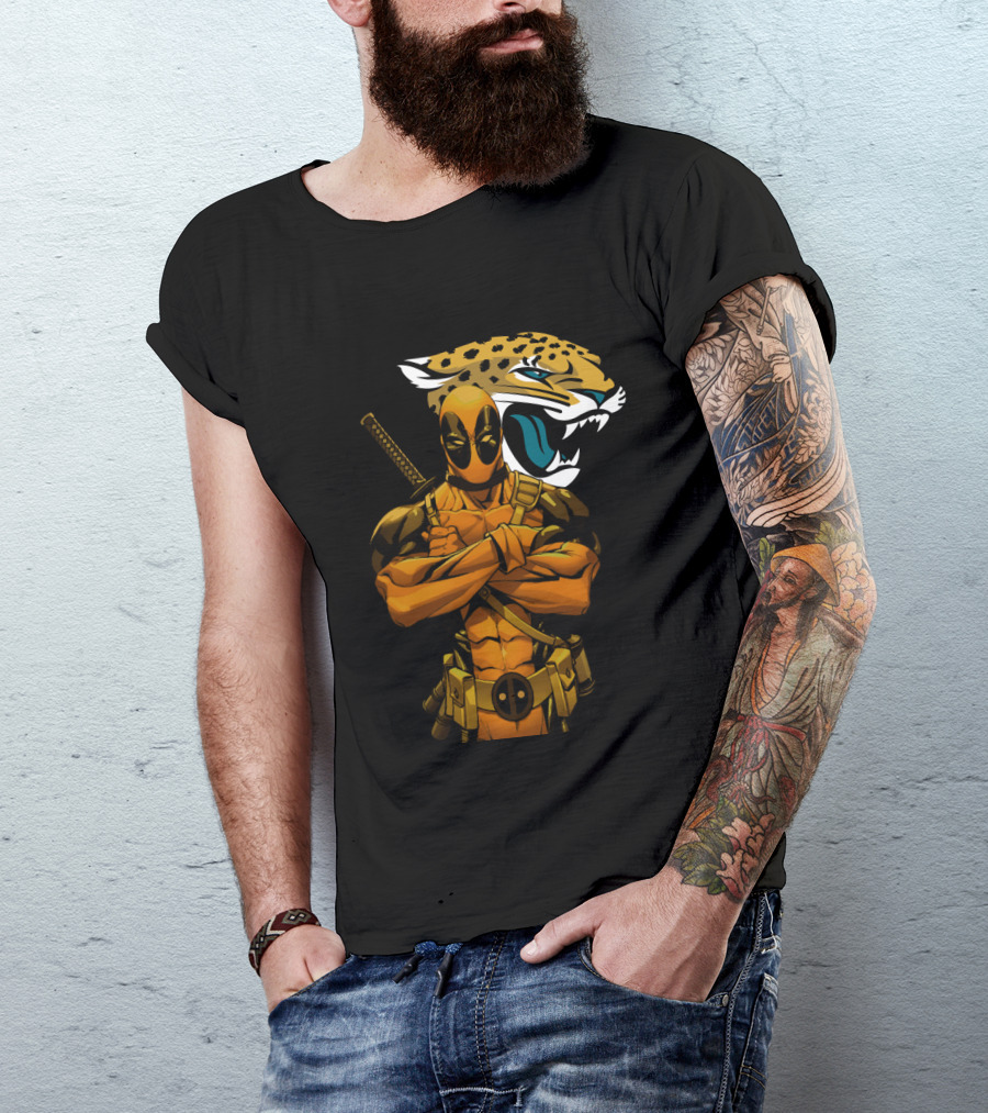 Deadpool Jacksonville Jaguars Crossover Mashup T-Shirt