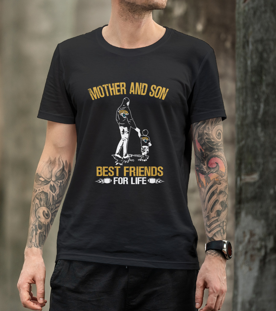 Mother And Son Jacksonville Jaguars Best Friends For Life T-Shirt