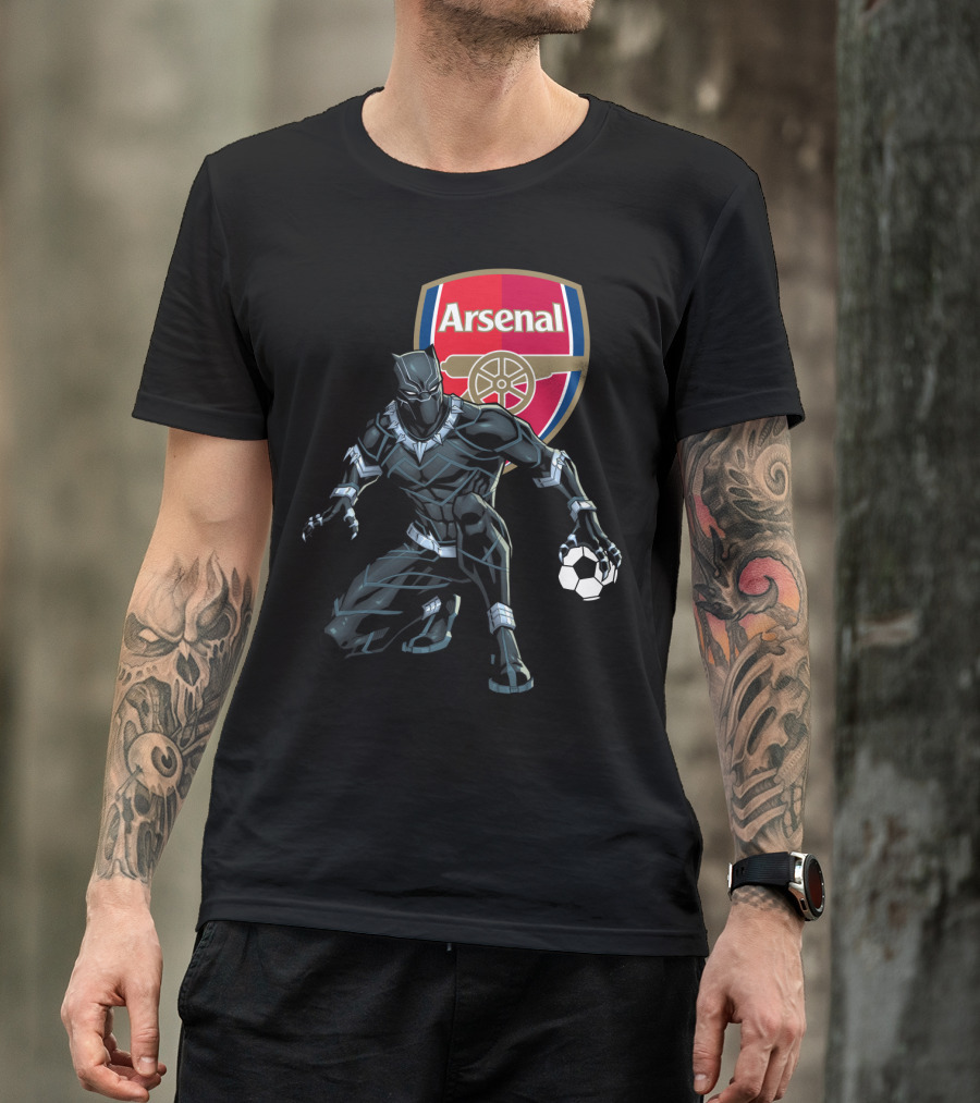 Arsenal Black Panther Football T-Shirt