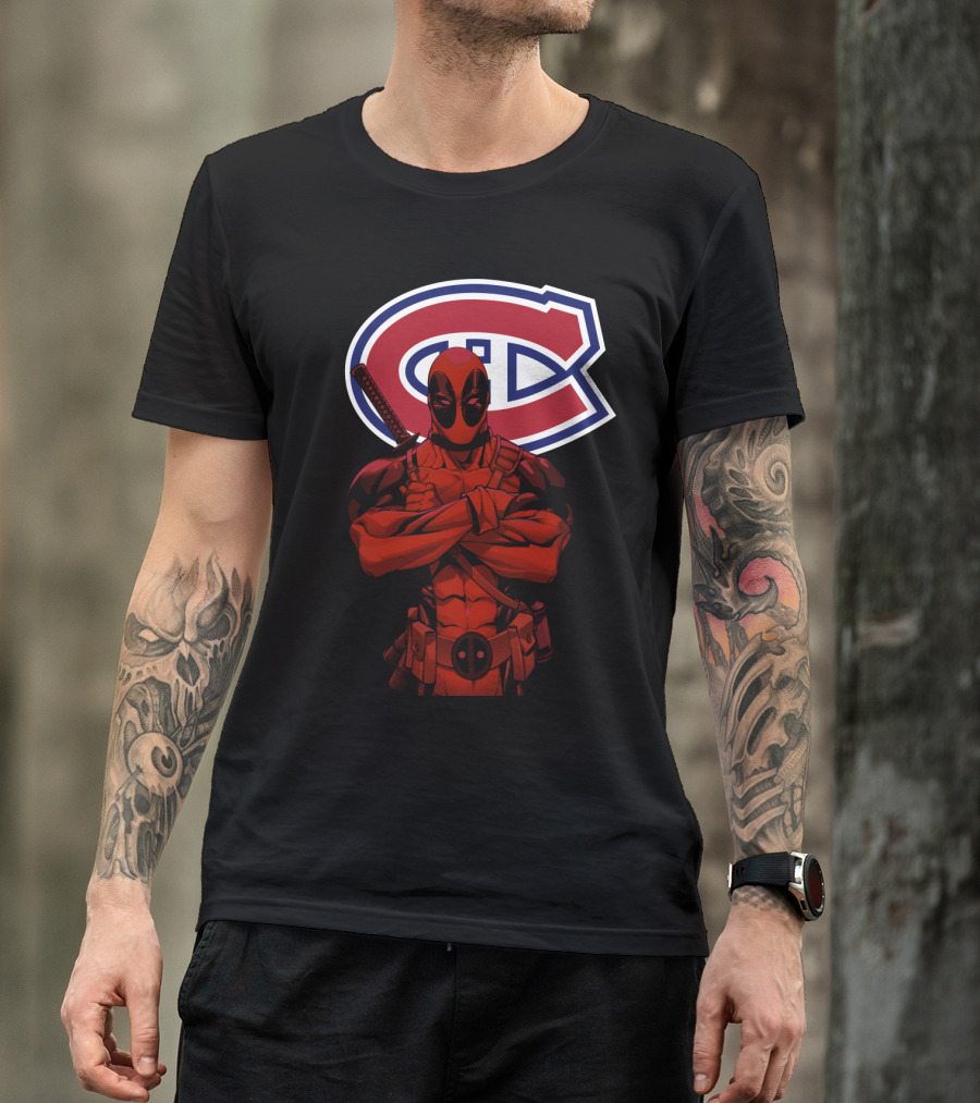 Montreal Canadiens Deadpool Crossover T-Shirt