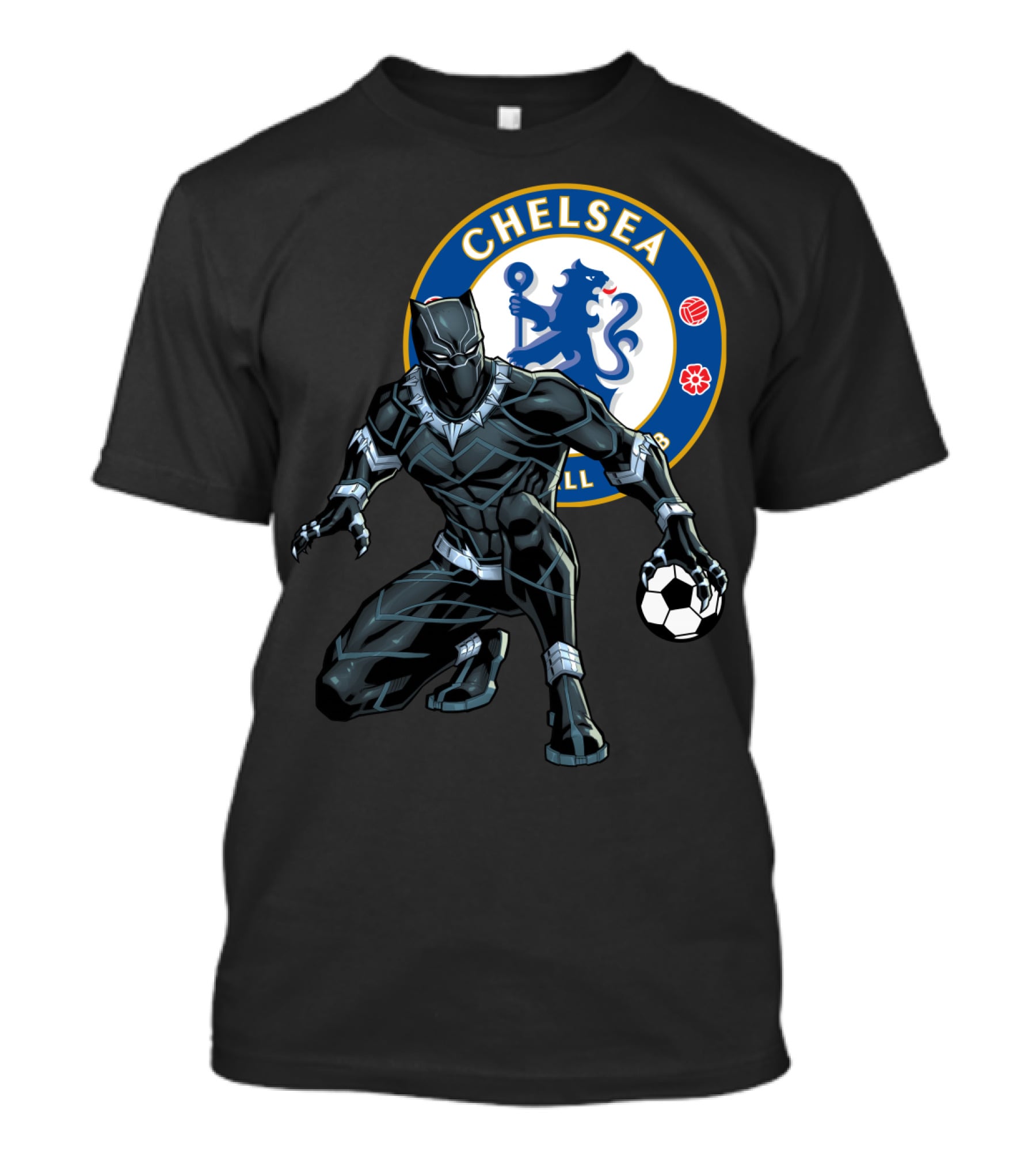 Chelsea Football Club Black Panther Soccer Crossover T-Shirt
