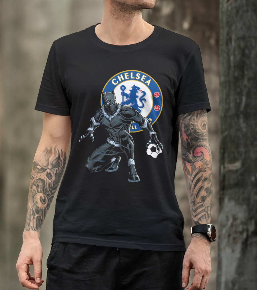 Chelsea Football Club Black Panther Soccer Crossover T-Shirt
