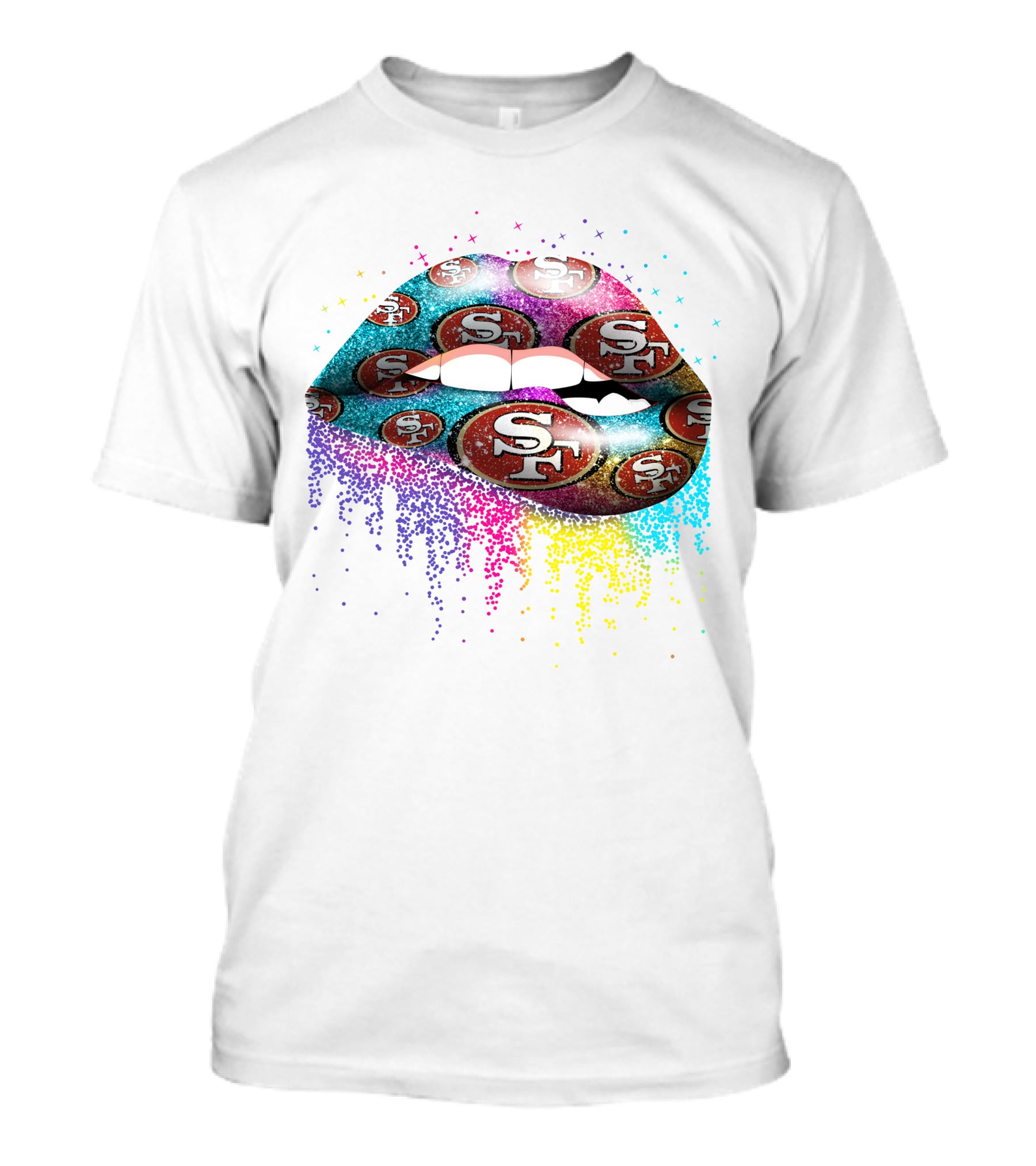 49ers Logo Colorful Lip T-Shirt