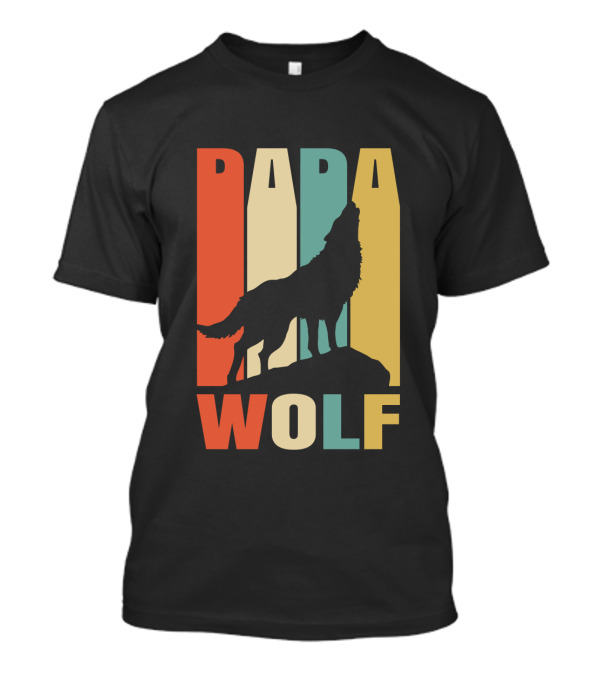 Papa Wolf Retro T-Shirt