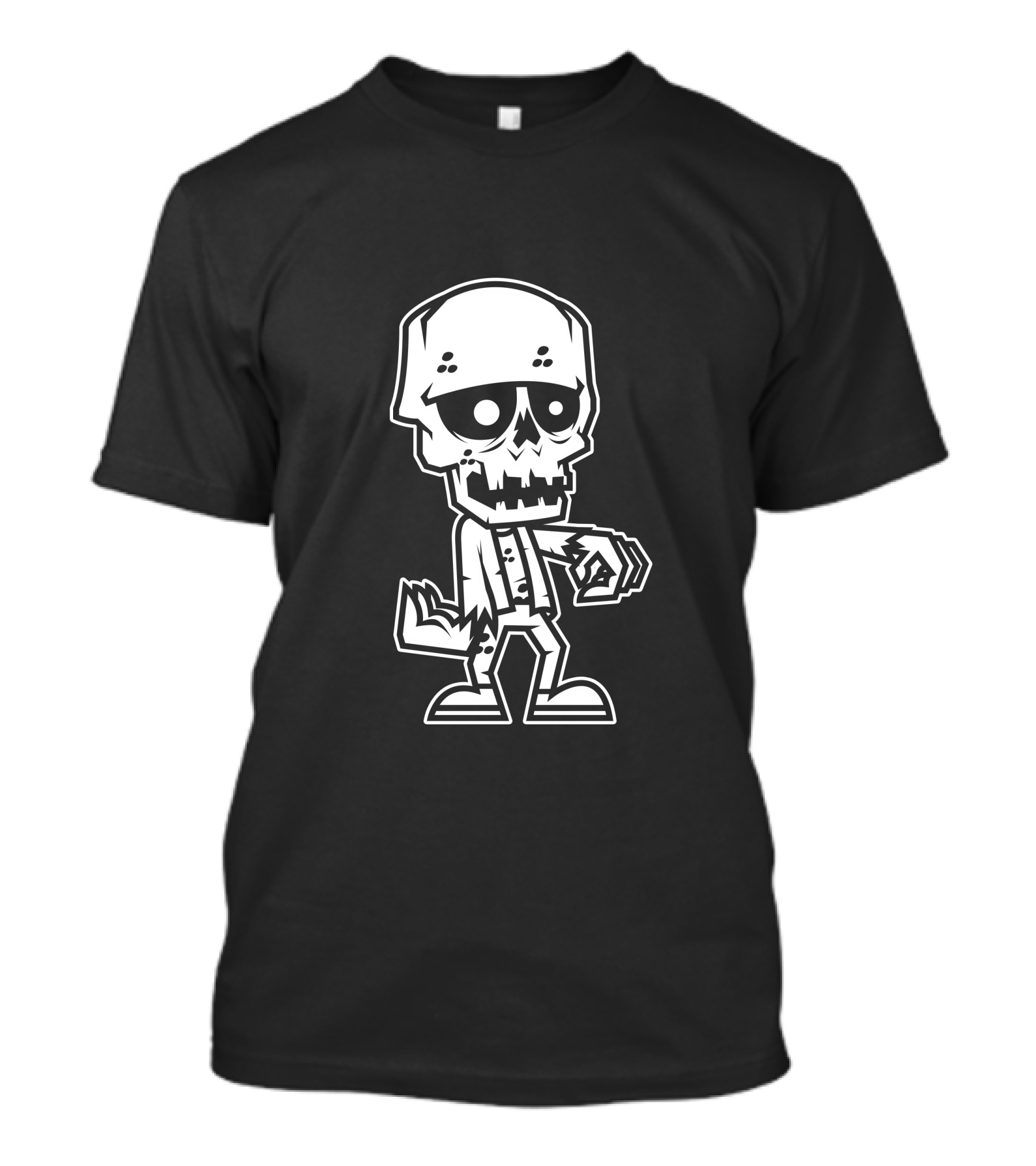Zombie Ghost Brain Skeleton Character T-Shirt