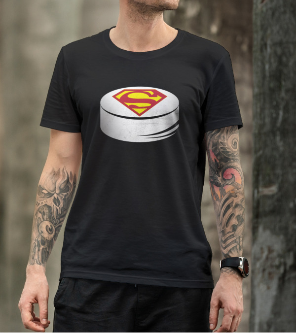 Superman Hockey Puck T-Shirt