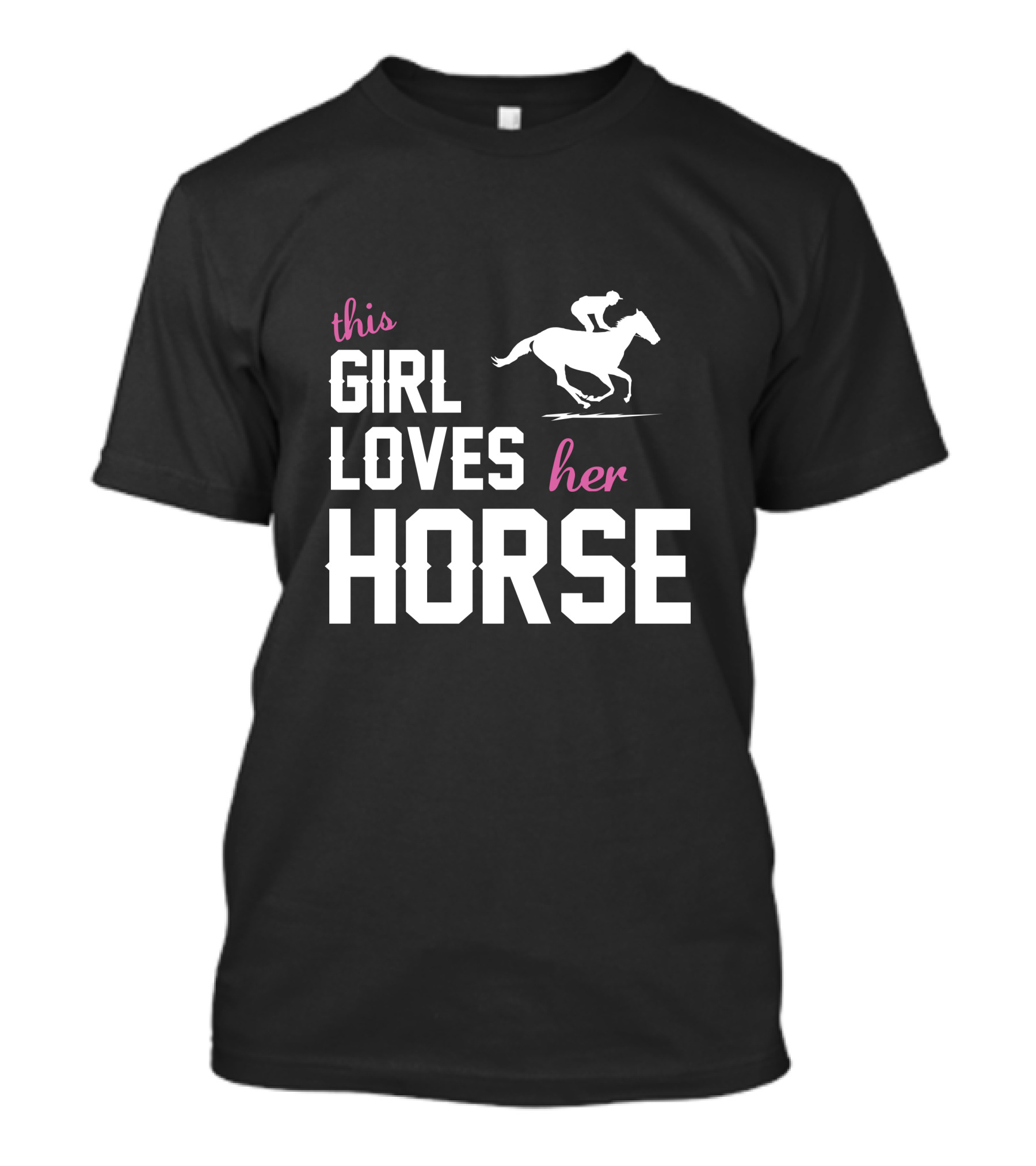 This Girl Loves Her Horse Horse Lover Rider Iconic Equestrian T-Shirt