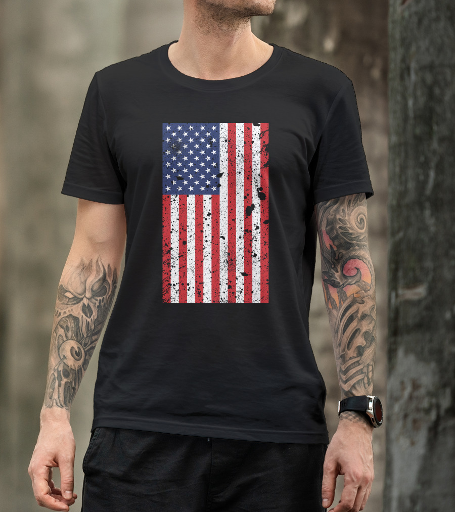 United States Of America Flag Vintage Distressed Look T-Shirt