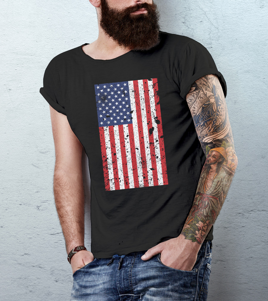 United States Of America Flag Vintage Distressed Look T-Shirt